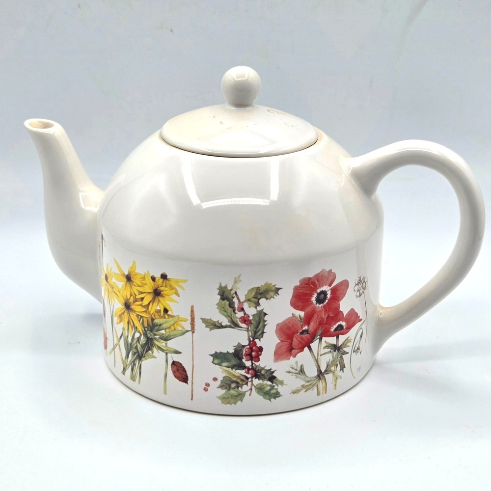 VINTAGE Marjolein Bastin Wildflower Meadow‎ Teapot Certified International 1997